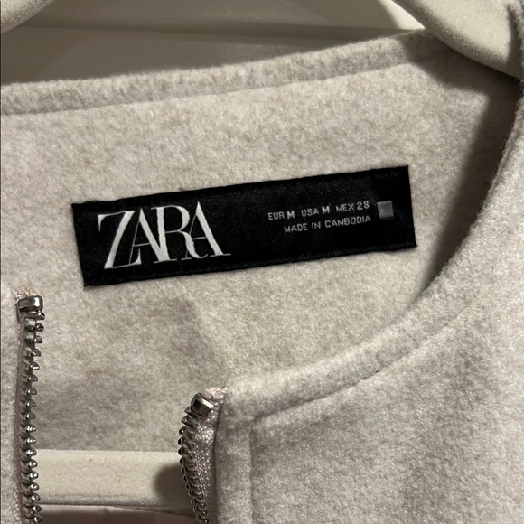 Zara Women's Light Gray Bomber Jacket - Picture 2 of 3